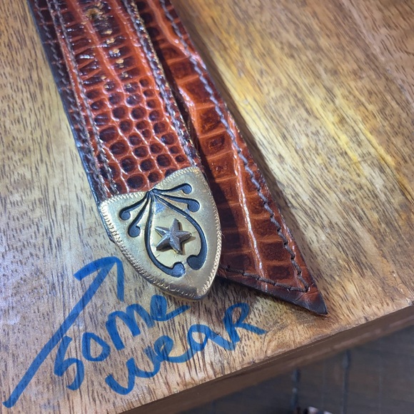 🌸Set of 2 Vintage FALCHI/APPLE ACC Cowboy Leather Belts - Picture 11 of 11